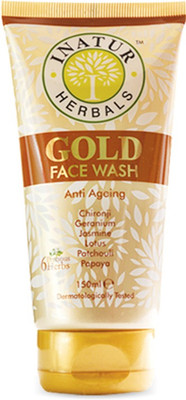 

Inatur Gold Face Wash 150ml, Anti Aging, Chironji, Geranium, Jasmine, Lotus, Patchouli, Papaya Face Wash(150 ml)