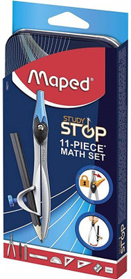 Maped GEOMETRY BOX STUDY STOP COMPASS 11-PC Geometry Box(Grey)