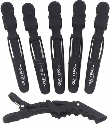 

unigestion KRAFTPRO Carbon coated hair clips for Women (Section clip) Hair Clip(Black)