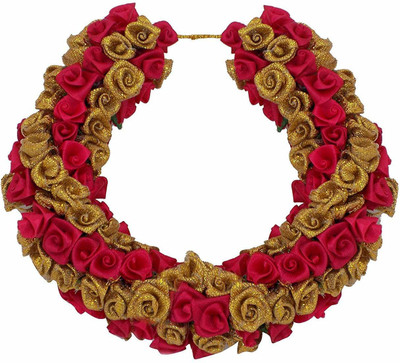 

PELO Artificial Flower hair gajra accessories for women stylish Hair Accessory Set(Pink)