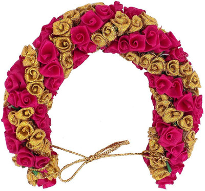 

INAAYA Party Wear Hair Gajra for Women and Girls for Wedding and Casual Use Hair Accessory Set(Pink)