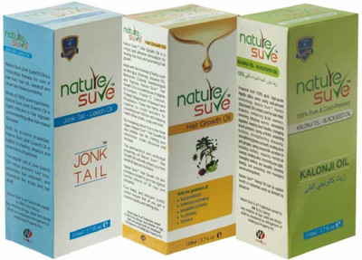 

nature sure Combo Pack Of Jonk Tail ( Leech Oil)-110Ml and Hair Growth Oil (110Ml) and Kalonji Oil-110Ml Hair Oil(330 ml)