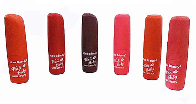 

Kiss Beauty Woo Baby Matte Lipstick pack of 6(Multicolor)