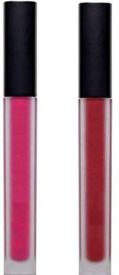

Butees18 Long Lasting Matte Look Liquid Lipsticks (Red, pink)(Multicolor)