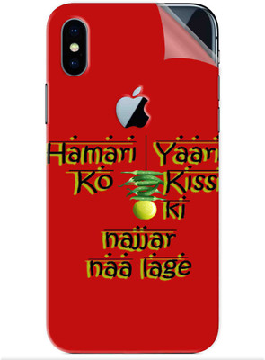 Snooky Apple iPhone X Mobile Skin(Red)