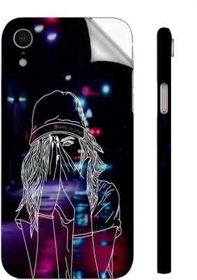 Snooky Apple iPhone XR Mobile Skin(Black)