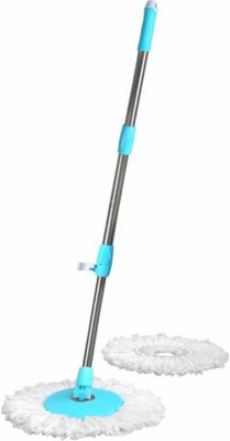 ROBMOB ™Mop stick with 2 refill = [Colour may vary as per availability] Wet & Dry Mop  (Purple) String Mop(Blue)