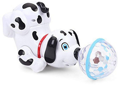 R.G Dancing Dog with Music Flashing Lights- Improves Hand Eye co-Ordination(White, Black)