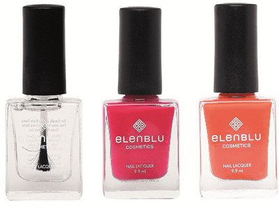 

Elenblu Mirror Glaze Top - Top Coats Nail Polish & Set of 2 Matte Nail Polish - Lilac Fling & Roseate Blush (9.9ml Each) Matte Nail Polish(Pack of 3)