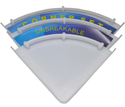 chirag CORNER SET PACK OF 3 (JUMBO UNBREAKABLE)(White)