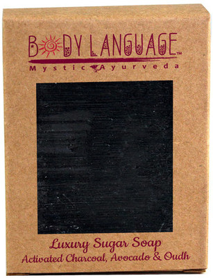 

Body Language Luxury Sugar Soap -Activated Charcoal, Avocado & Oudh- Natural Ayurveda – 125 Grams(125 g)