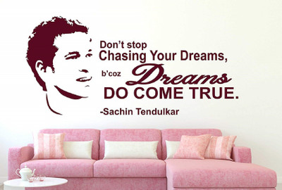 marvellous 95 cm m_sachintendulkarmotivation Self Adhesive Sticker(Pack of 1)
