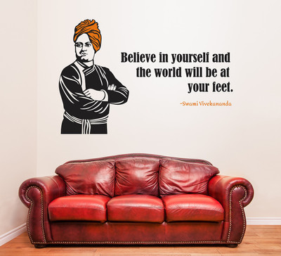 Wallzone 90 cm Swami Vivekandhar Removable Sticker(Pack of 1)