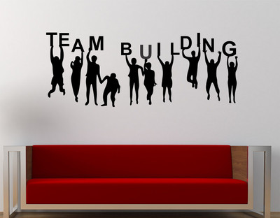 Wallzone 95 cm TEAM BUILDING Removable Sticker(Pack of 1)