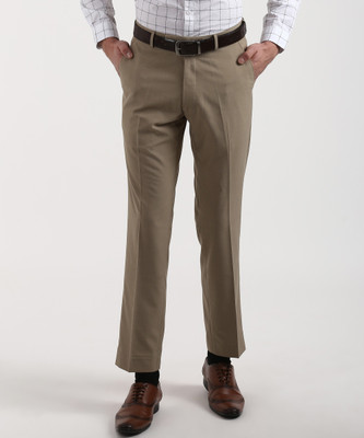 MARKS & SPENCER Regular Fit Men Beige Trousers