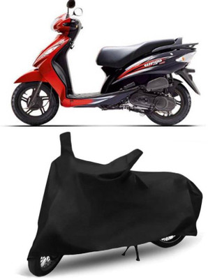 Creative Designz Two Wheeler Cover for TVS(Wego, Black)
