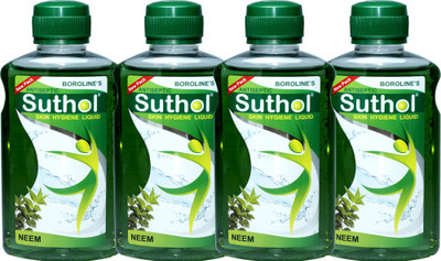 

Boroline's Suthol Neem Liquid Drop 200 ML Combo Pack of 4 (800 ML) Antiseptic Liquid(800 ml, Pack of 4)