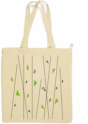 

EARTHWORKS Unisex Printed Canvas Tote - White Multipurpose Bag(White, 10 L)