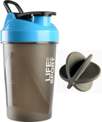 ALLIEDSALESINDIA 500 ml Plastic Shaker(Pack of 1, Blue, Black)