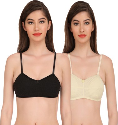 Popocracy Women Full Coverage Lightly Padded Bra(Black, Yellow)