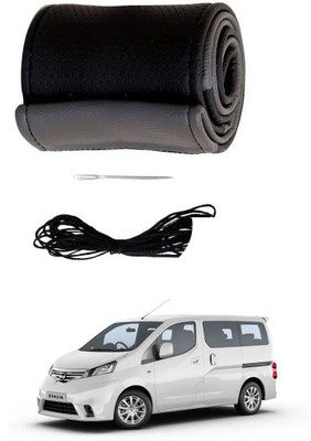 AYW Hand Stiched Steering Cover For Nissan Evalia(Grey, Black, Leather)