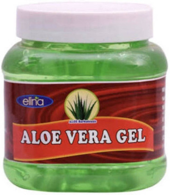 

elina Herbals Aloe Vera Gel - 100% Pure Natural Gel - Ideal for Skin, Face, Acne Scars, Hair, Moisturizer & Dark Circles (400g)-Green & White(400 g)
