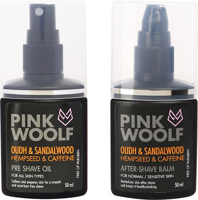 

Pink Woolf Combo Of Pre Shave Oil And After Shave Balm for Normal & Sensitive Skin(Set of 2)
