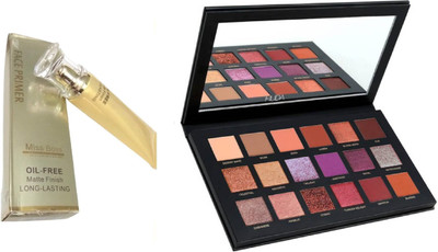 

Miss Boss hb desert dusk palette and Oil-Free Long-Lasting Matte Finish Face Primer - 40 ml combo(Set of 2)
