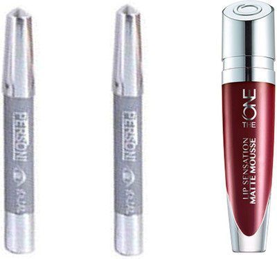 

Oriflame Sweden The ONE Lip Sensation Matte Mousse 5ml tempting burgundy with parsoni kajal 2 pcs(Set of 3)
