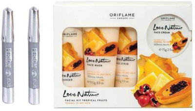 

Oriflame Sweden love nature facial kit tropical fruits with parsoni kajal 2 pcs(Set of 3)
