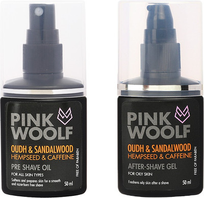 

Pink Woolf Combo Of Pre Shave Oil And After Shave Gel for Oily Skin(Set of 2)