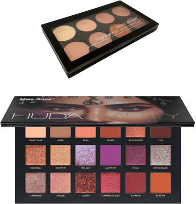 

Miss Boss hb desert dusk palette eyeshadow and kb concealer kit combo(Set of 2)