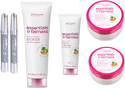

Oriflame Sweden essentials fairness scrub , face cream and Multi-Benefit Face Cream with parsoni kajal 2 pcs(Set of 6)