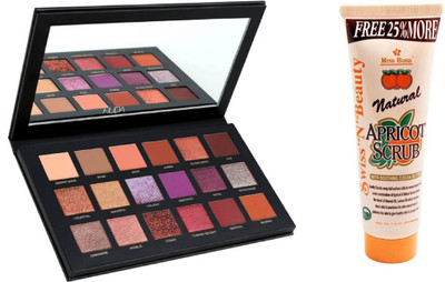 

Miss Boss hb desert dusk palette and Natural Apricot Scrub (212 g) combo(Set of 2)