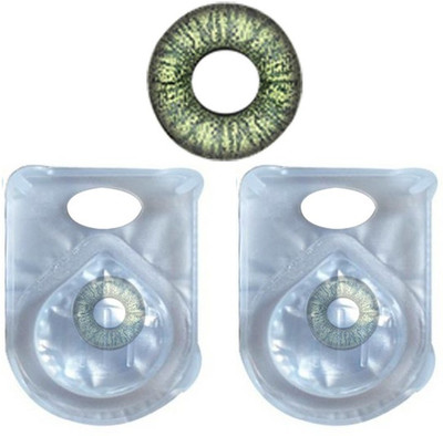 

Drr teleservices Zero power monthly lense 1pair Monthly Contact Lens(0, Green, Pack of 2)