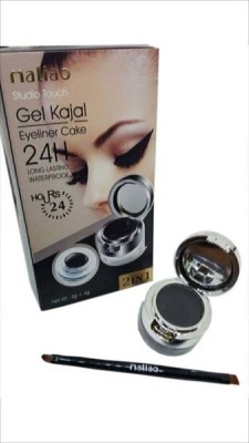 maliao Studio touch Gel Kajal + Eyeliner Cake 24H Long Lasting Waterproof 2 In 1 12 g(Black)