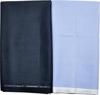 Gwalior Suitings Polycotton Striped Shirt & Trouser Fabric