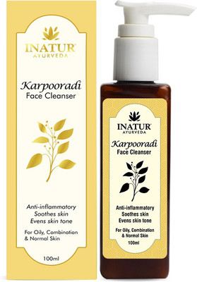 

Inatur Karpooradi Face Cleanser 100ml, Anti-Inflammatory Soothes Skin Evens Skin Tone, For Oily Face Wash(100 g)