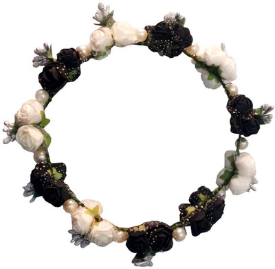 

MorningGlory Premium Grade Quality Tiara Head Band(Black, White)