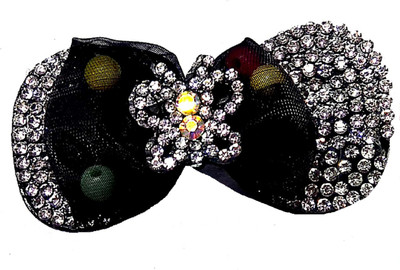 

Proplady Partywear Stylish Rhinestones Stud Bow Hair Clips, Pins, Hair Brooch for Girls & Women|Wedding Hair Accessories|Latest Hair Hair Pin, Hair Clip, Tic Tac Clip, Hair Accessory Set(Black)