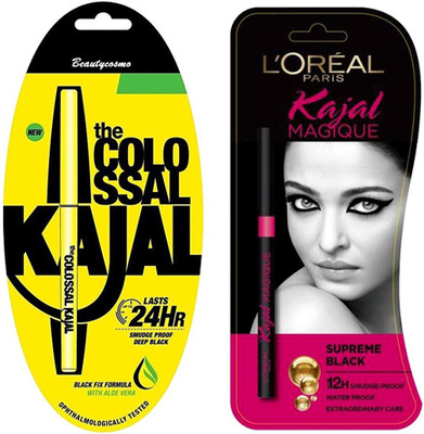 

Beautycosmo Paris Magique Kajal Pencil Black( Pack of 2)(pink)