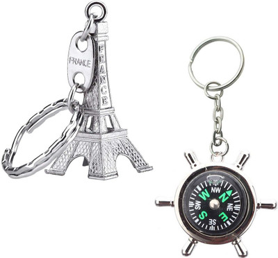 Stealodeal Eiffel Tower With Compass Key Chain