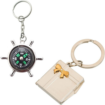 Stealodeal Compass With Photo Frame Key Chain