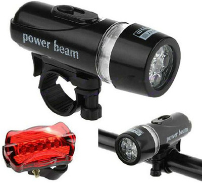 Futaba Bicycle 5 LED Head Light 5 LED Rear Lamp LED Front Light(Red, Black)