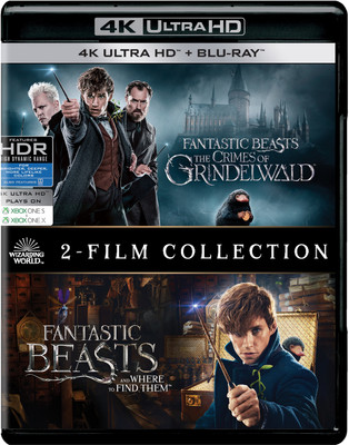 

Fantastic Beasts 2 Movies Collection - Fantastic Beasts & Where to Find Them + Fantastic Beasts: The Crimes of Grindelwald (4K UHD & HD) (4-Disc Box Set) (Region Free)(4K(UHD) Blu-ray English)