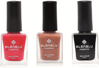 

Elenblu Formal Affair, Tarnished Copper & Black Shadow - (9.9ml Each) Matte Nail Polish(Pack of 3)