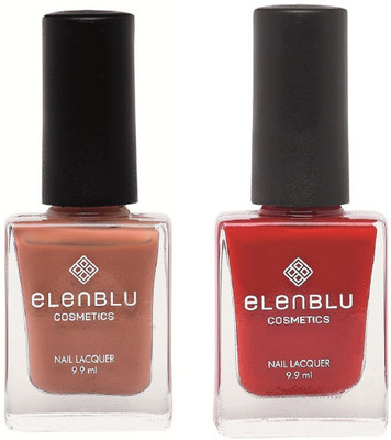 Elenblu Tarnished Copper & Rose Garden - (9.9ml Each) Matte Nail Polish(Pack of 2)