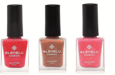 

Elenblu , Tarnished Copper & Chestnut - (9.9ml Each) Matte Nail Polish(Pack of 3)