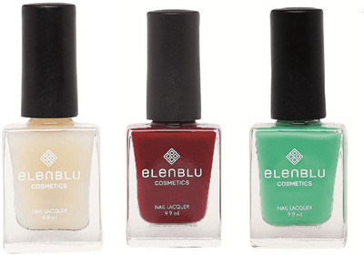 

Elenblu White Water Top - Top Coats Nail Polish & Set of 2 - Inflamed Rose & Allure (9.9ml Each) Matte Nail Polish(Pack of 3)