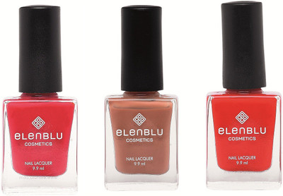 

Elenblu ,Tarnished Copper & Wicked - (9.9ml Each) Matte Nail Polish(Pack of 3)